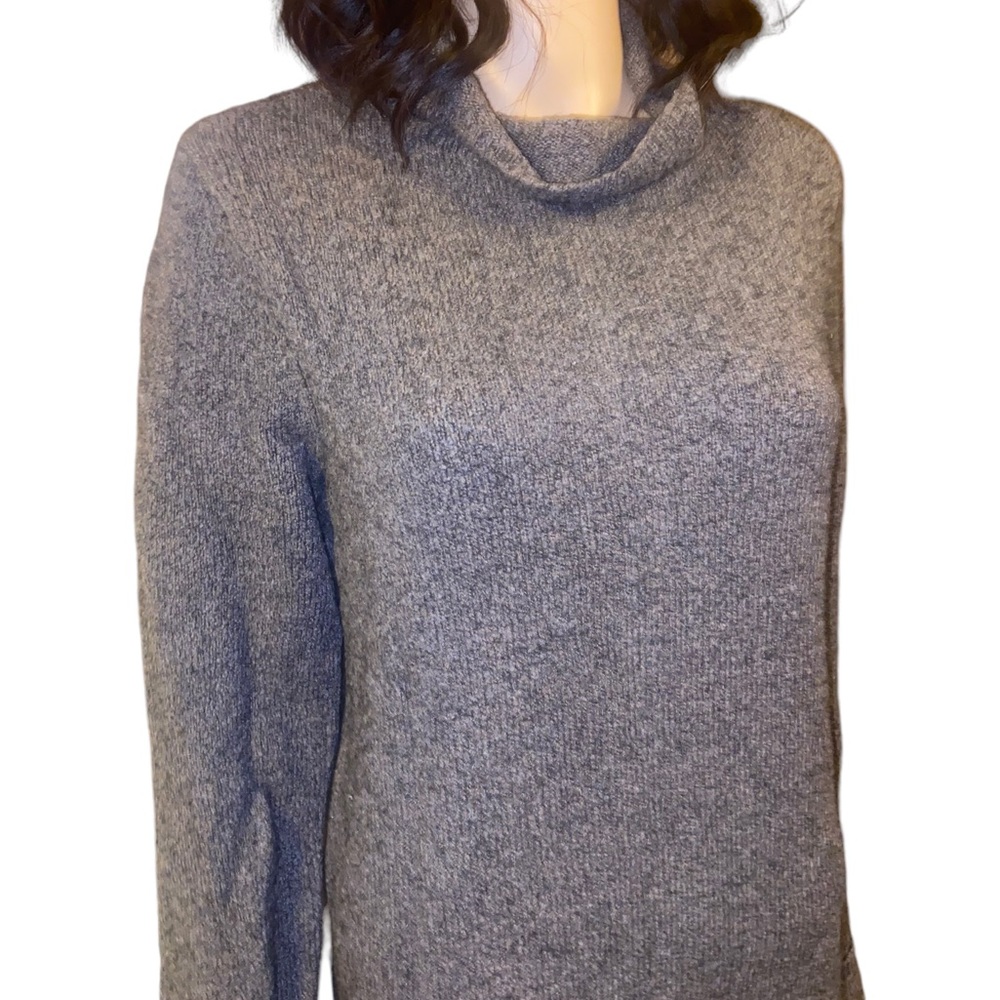 J Jill size Large L 10% wool blend cowl neck brown sweater soft - Picture 3 of 4
